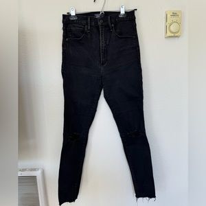 Abercrombie Skinny Black Destroyed Jeans